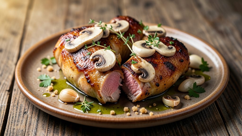 Baked Chicken Thighs With Mushrooms Recipe: Savory Herb-Crusted Bites and Earthy Mushroom Depth