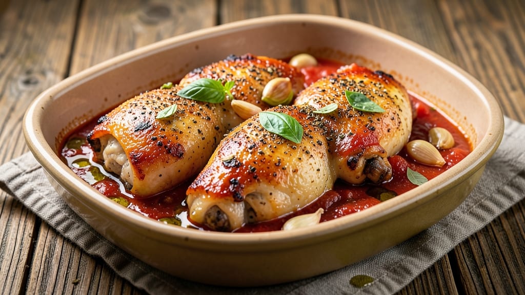Baked Chicken in Tomato Sauce Recipe: One-Pan Italian Simplicity