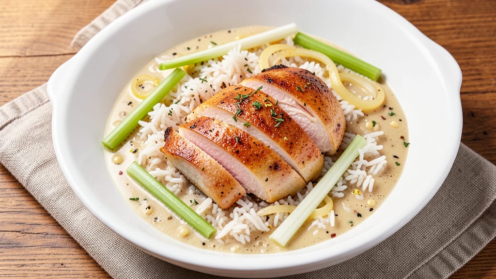 Campbell's Soup Baked Chicken and Rice Recipe: One-Pot Comfort with Golden Celery Crowns