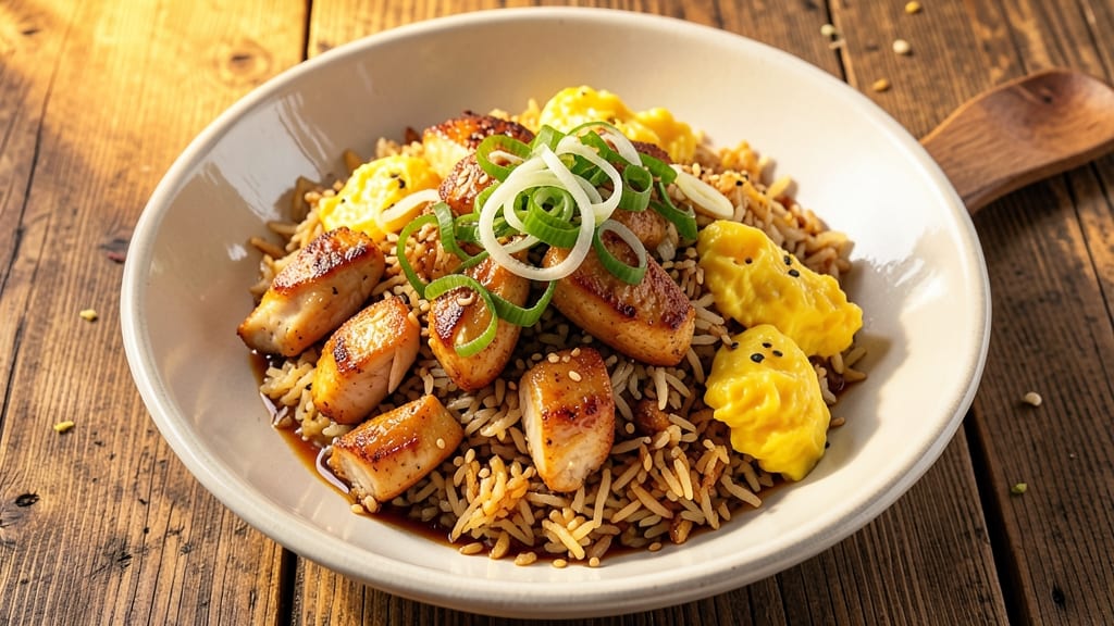 Authentic Chicken Fried Rice Recipe Restaurant Style: Wok-Tossed Crispy Edges, Eggy Richness