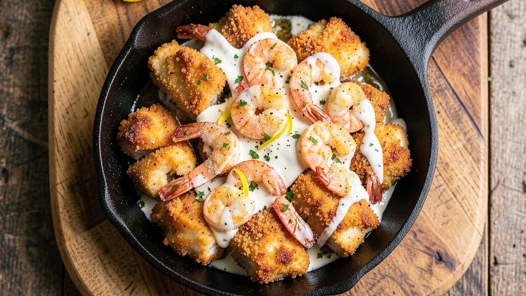 Applebee's Sizzling Chicken And Shrimp Recipe: Crispy-Breaded Bites With Tangy Garlic Butter