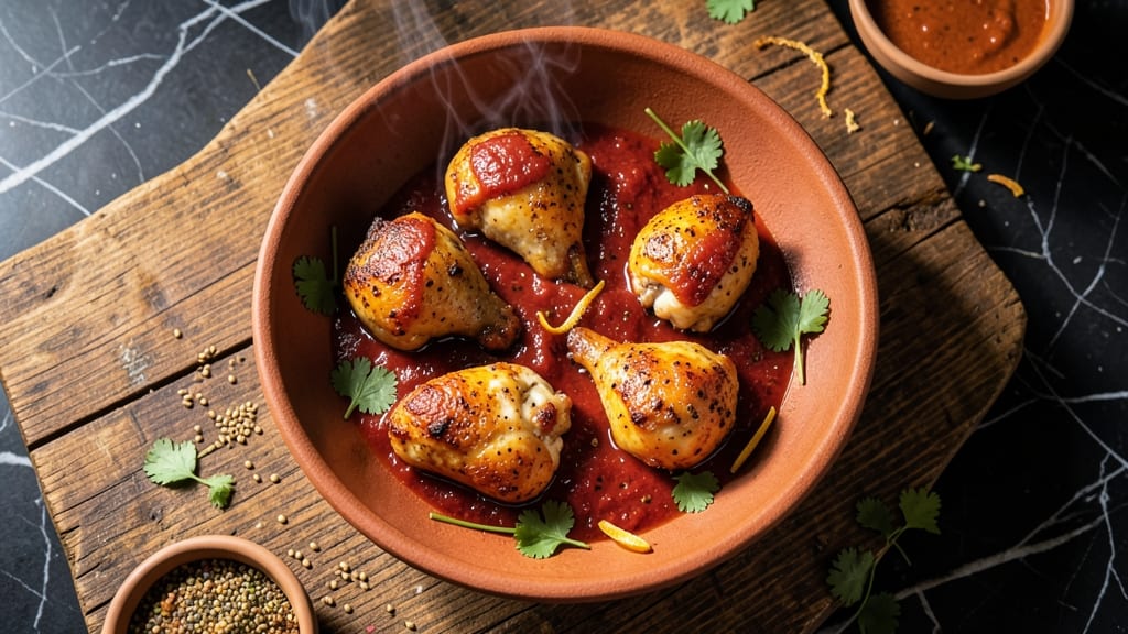 Baked Chicken Indian Recipe: Spiced Yogurt-Marinated Crispy Skin