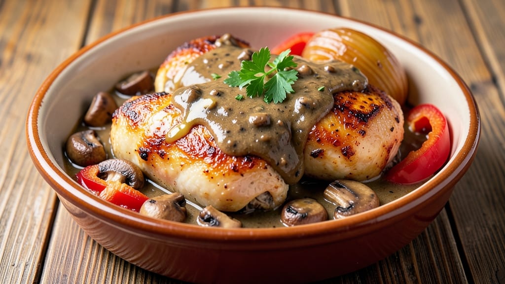 Baked Chicken With Mushroom Gravy Recipe: Savory Pan Sauce Transforms Leftovers