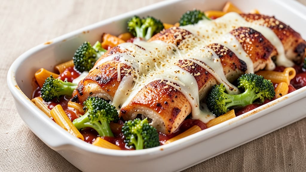 Baked Chicken Broccoli Ziti Recipe: Cheesy Pasta Bake With Crispy Topped Perfection