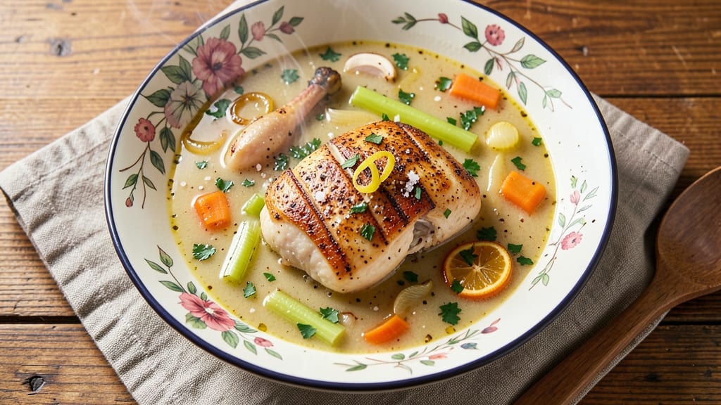 Bobby Flay's Chicken Soup Recipe: Smoky Garlic and Celery Crown Crunch
