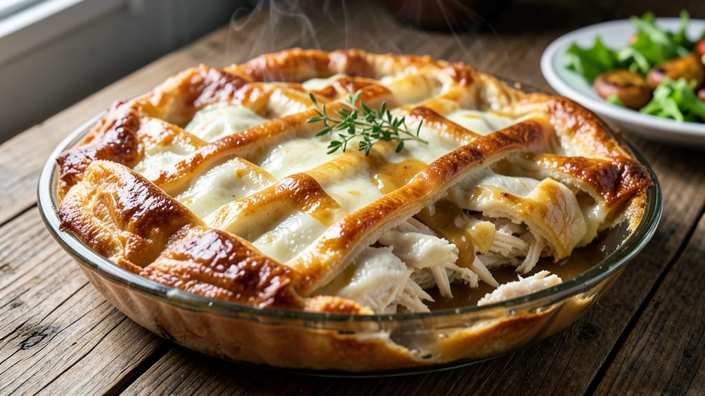 Bisquick Chicken Pie Recipe No Vegetables: Creamy, Crunch-Topped Comfort in One Dish