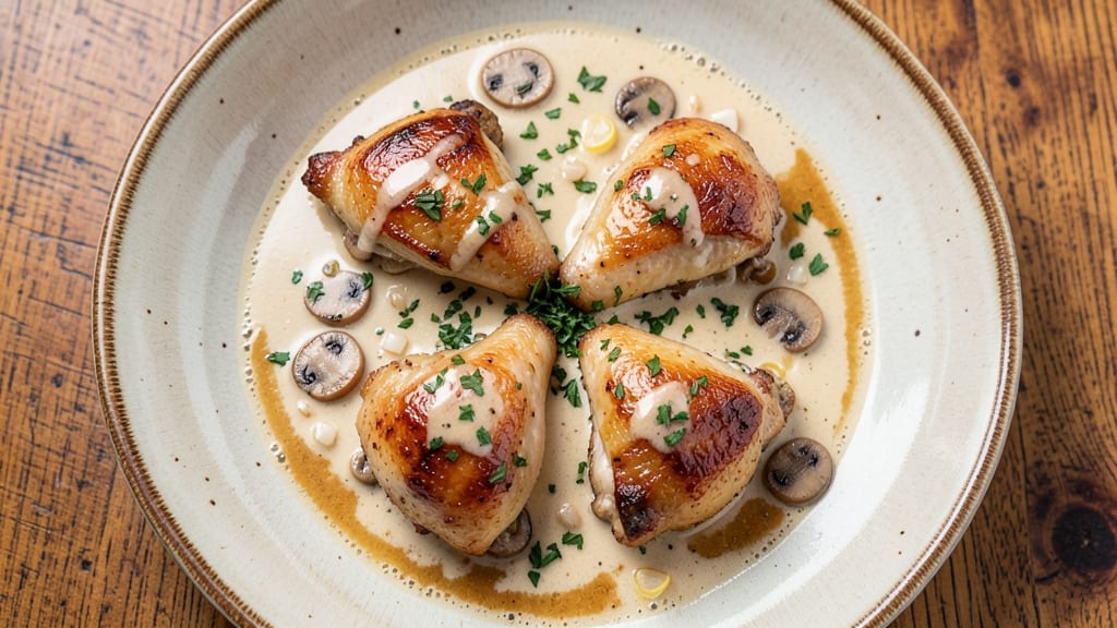 Baked Chicken Thighs With Cream Of Mushroom Soup Recipe: Juicy Bites Over Velvety Sauce