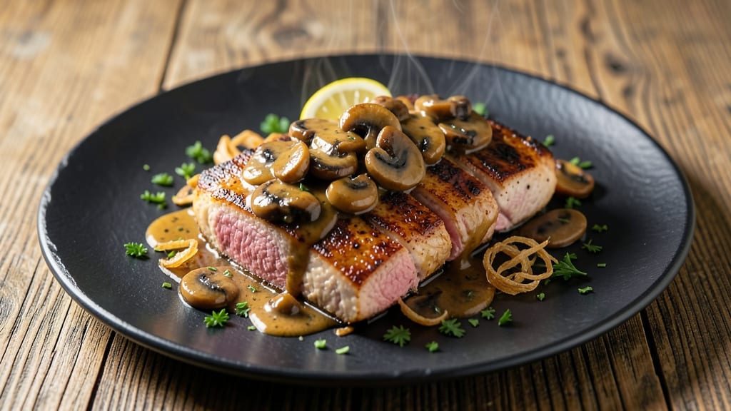 Chicken Steak Recipe with Mushroom Sauce: Crispy Edges and Rich Umami Depth