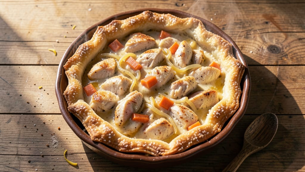 Betty Crocker Bisquick Chicken Pot Pie Recipe: Flaky Top Crust Over Melty Herb-Braised Filling
