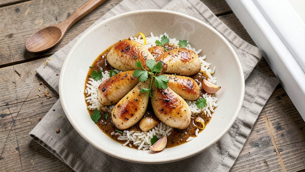 Baked Portuguese Chicken and Rice Recipe: Crispy Top, Fluffy Rice, One-Pan Magic