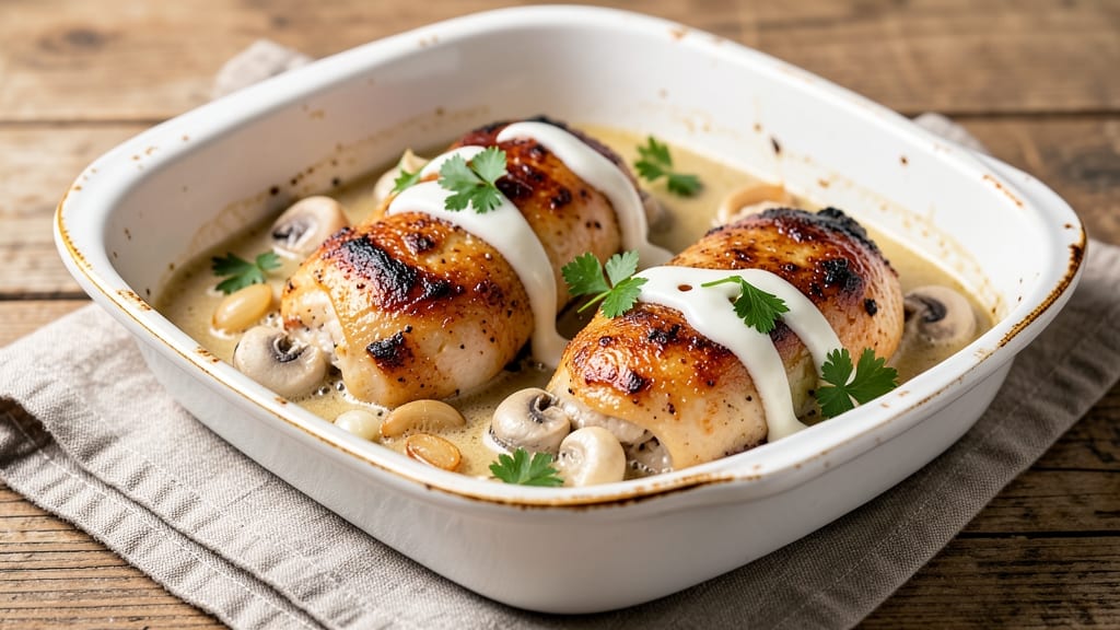 Baked Chicken and Mushroom Sauce Recipe: Umami-Rich Pan Sauce That Elevates Leftovers
