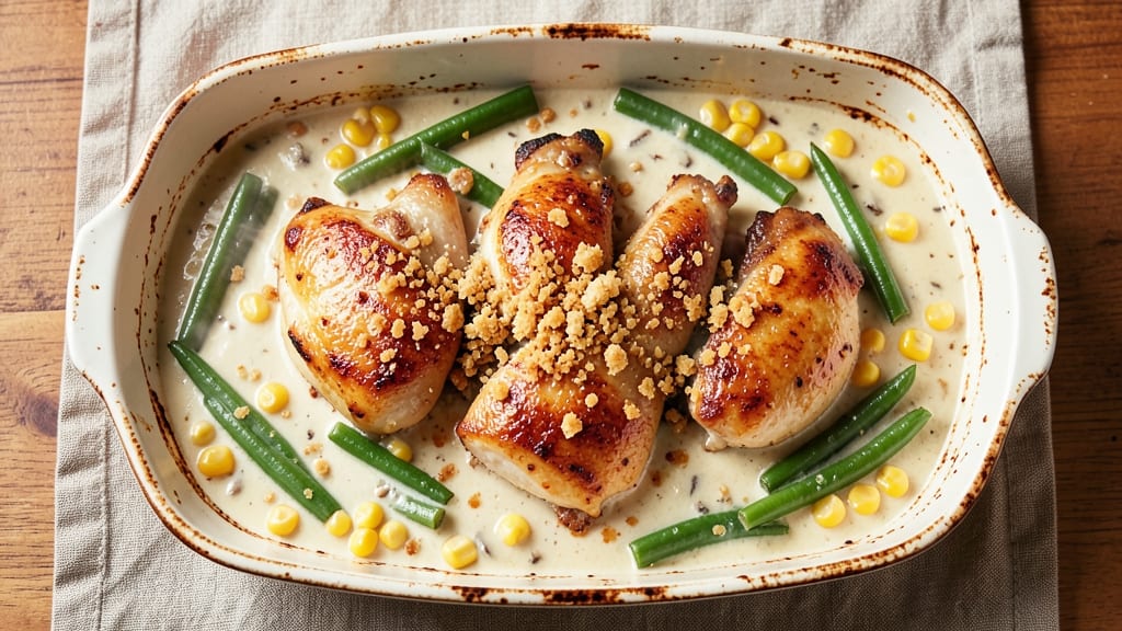 Campbell's Cream of Mushroom Chicken Casserole Recipe: One-Pan Golden Crisp Top