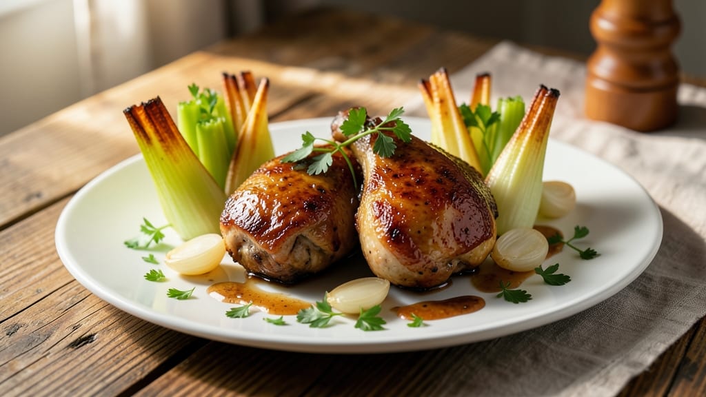 Chicken Sinatra Recipe: Crispy Celery Crowns Over Creamy Herb Broth