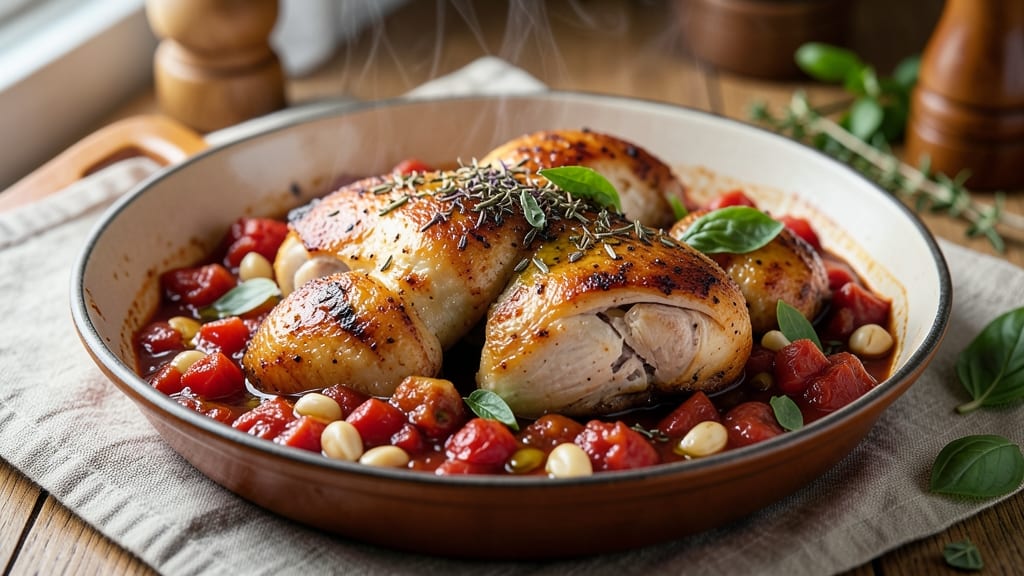 Baked Chicken With Pasta Sauce Recipe: One-Pan Italian Feast With Crispy Top