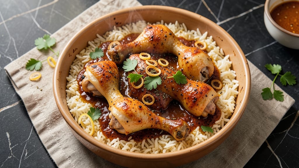 Baked Chicken Legs and Rice Casserole Recipe: Crispy-Topped Comfort in One Dish