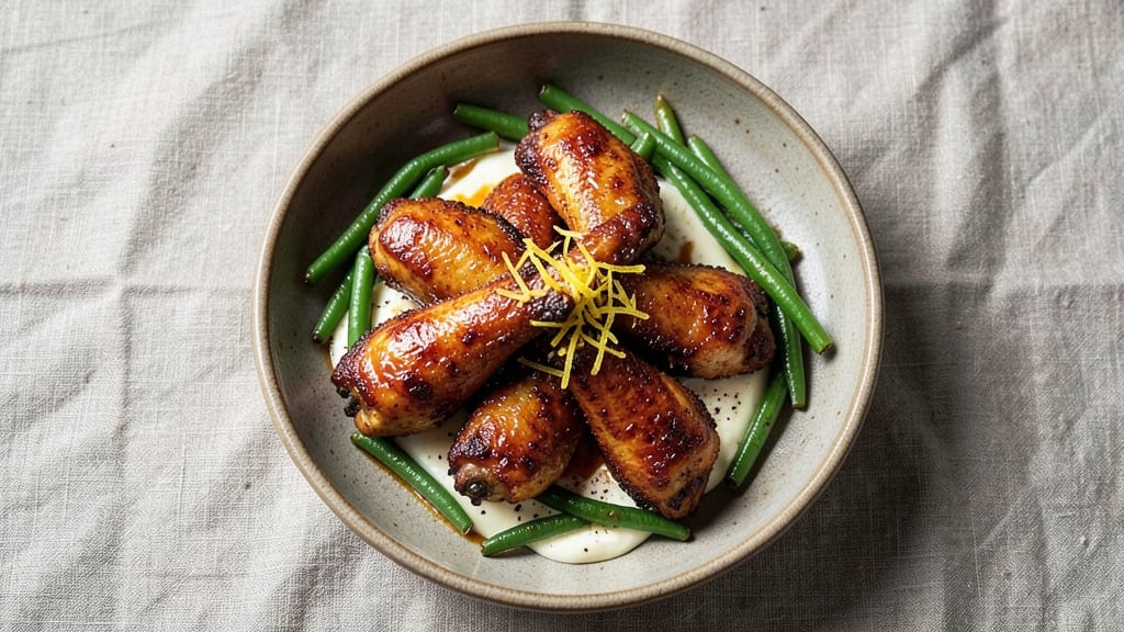 Gordon Ramsay Chicken Wings and Green Beans Recipe: Crispy Wings With Almond-Crusted Beans